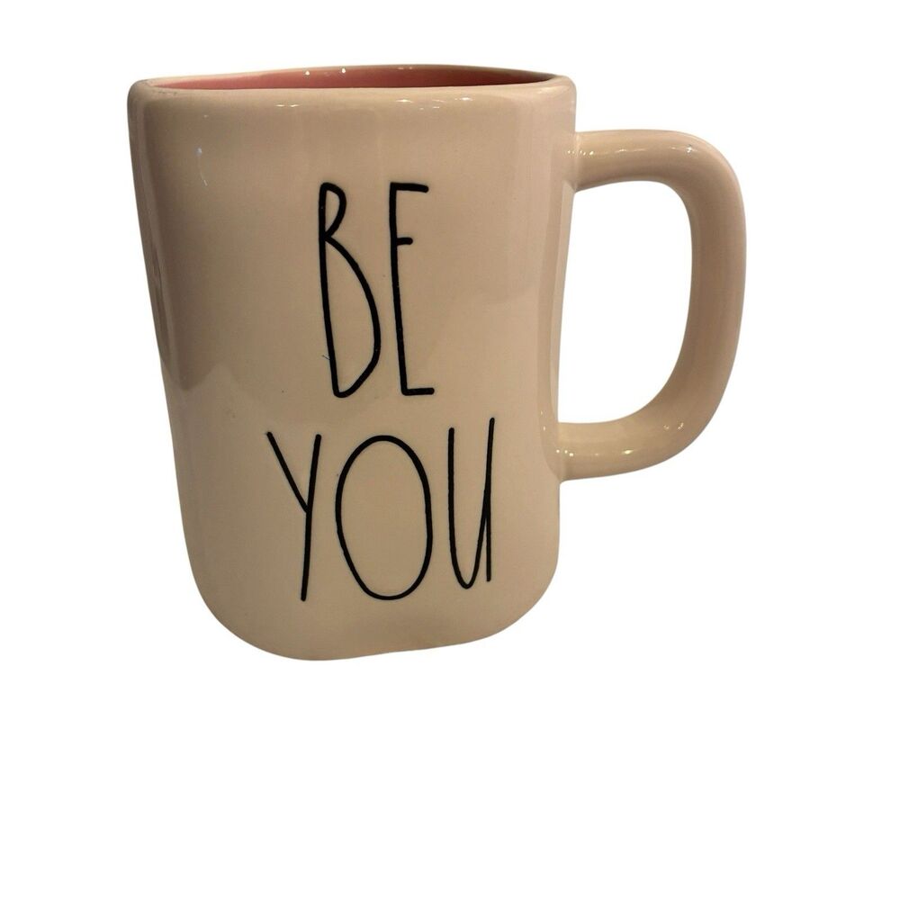 Rae Dunn Artisan Collection Magenta W/ “Be You” Off White Color, Pink Inside 4”